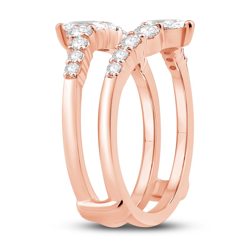 Main Image 2 of Previously Owned Diamond Enhancer Ring 7/8 ct tw Round/Pear 14K Rose Gold