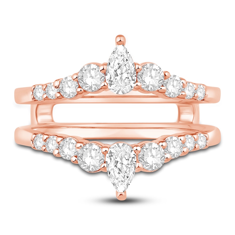 Main Image 3 of Previously Owned Diamond Enhancer Ring 7/8 ct tw Round/Pear 14K Rose Gold