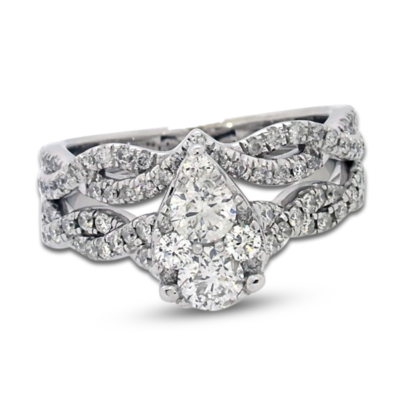 Main Image 1 of Previously Owned Diamond Bridal Set 1 ct tw Round 14K White Gold