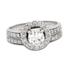 Thumbnail Image 1 of Previously Owned Diamond Bridal Set 7/8 ct tw Round 18K White Gold