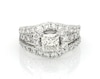 Thumbnail Image 1 of Previously Owned Princessand Round-Cut Engagement Ring 2-3/8 ct tw 18K White Gold