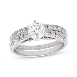 Previously Owned Diamond Bridal Set 1-1/8 ct tw Round 14K White Gold