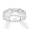 Thumbnail Image 1 of Previously Owned Diamond Men's Band 1/2 carat tw Round/Baguette 10K White Gold