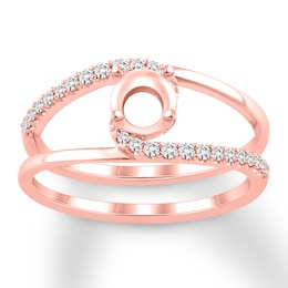 Previously Owned Diamond Ring Setting 1/4 carat tw Round 14K Rose Gold