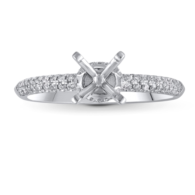 Main Image 1 of Previously Owned Diamond Engagement Ring Setting 1/4 ct tw Round 14K White Gold