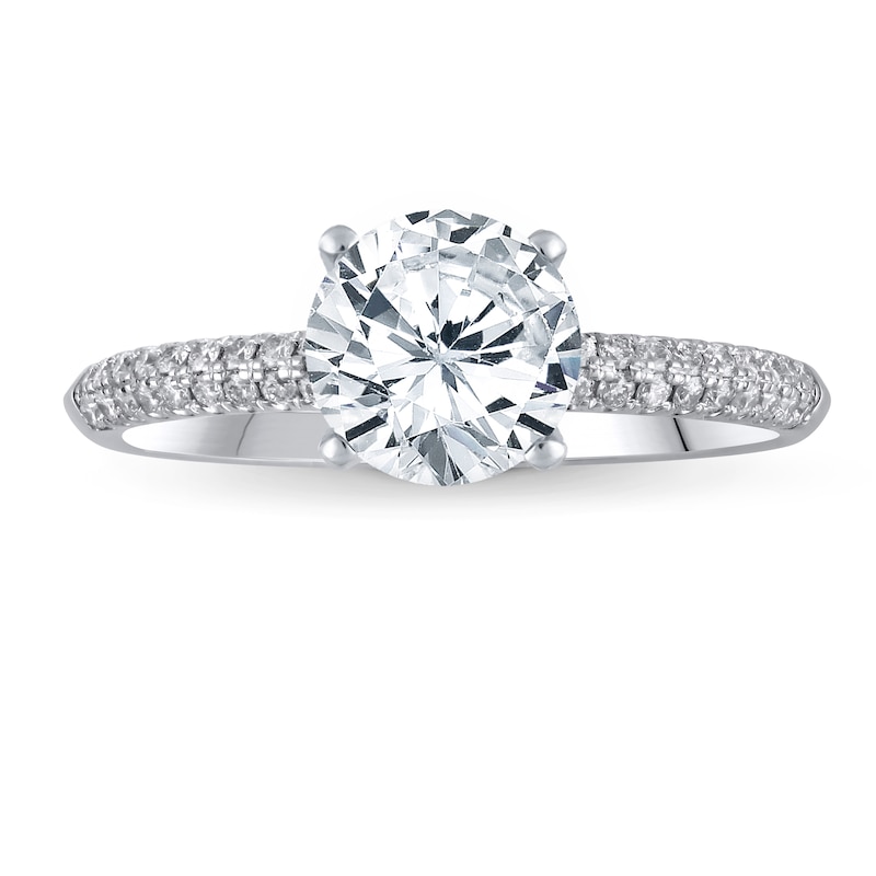 Main Image 3 of Previously Owned Diamond Engagement Ring Setting 1/4 ct tw Round 14K White Gold