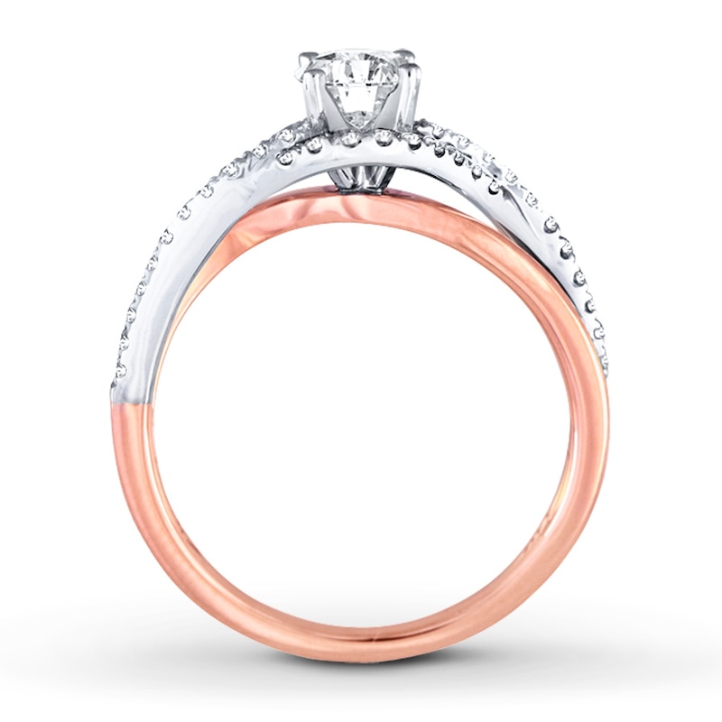 Main Image 2 of Previously Owned Diamond Engagement Ring 5/8 ct tw Round-cut 14K Two-Tone Gold