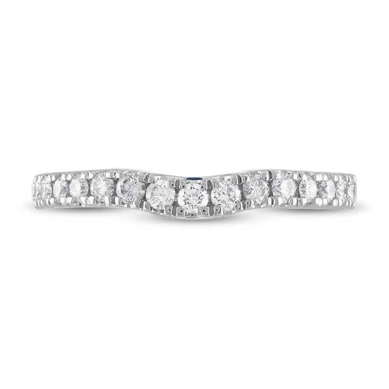 Main Image 3 of Previously Owned Vera Wang WISH Diamond Wedding Band 1/2 ct tw Round Platinum