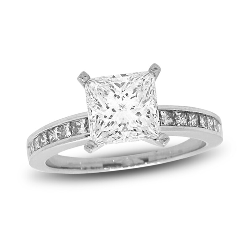 Previously Owned Diamond Engagement Ring -/ ct tw Princess 14K White Gold