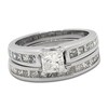 Thumbnail Image 1 of Previously Owned Diamond Bridal Set 1 ct tw Princess 14K White Gold