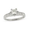Thumbnail Image 1 of Previously Owned Diamond Engagement Ring 1-1/2 ct tw Princess/Round 14K White Gold