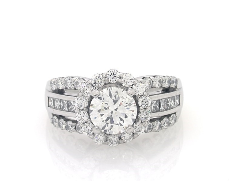 Main Image 1 of Previously Owned Engagement Ring 2-3/8 ct tw 18K White Gold