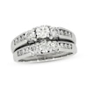 Thumbnail Image 1 of Previously Owned Diamond Soldered Bridal Set 1-1/3 ct tw Round 14K White Gold
