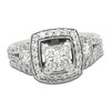 Thumbnail Image 1 of Previously Owned Diamond Bridal Set 2 ct tw Princess/Round 14K White Gold