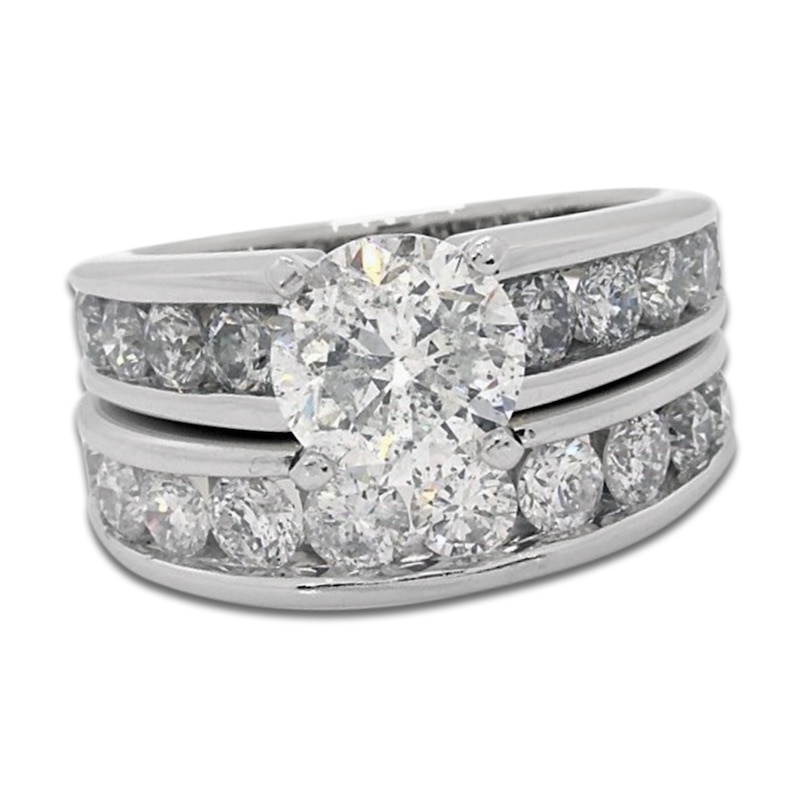 Main Image 1 of Previously Owned Diamond Bridal Set 4 ct tw Round 14K White Gold
