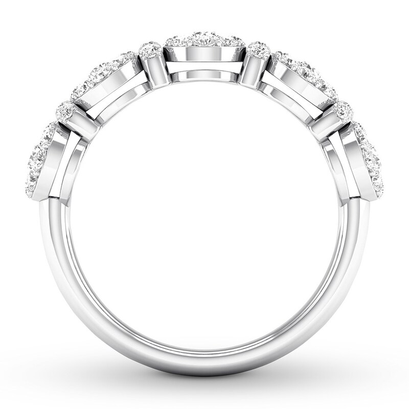 Main Image 2 of Previously Owned Diamond Anniversary Band 3/4 ct tw Round-cut 14K White Gold