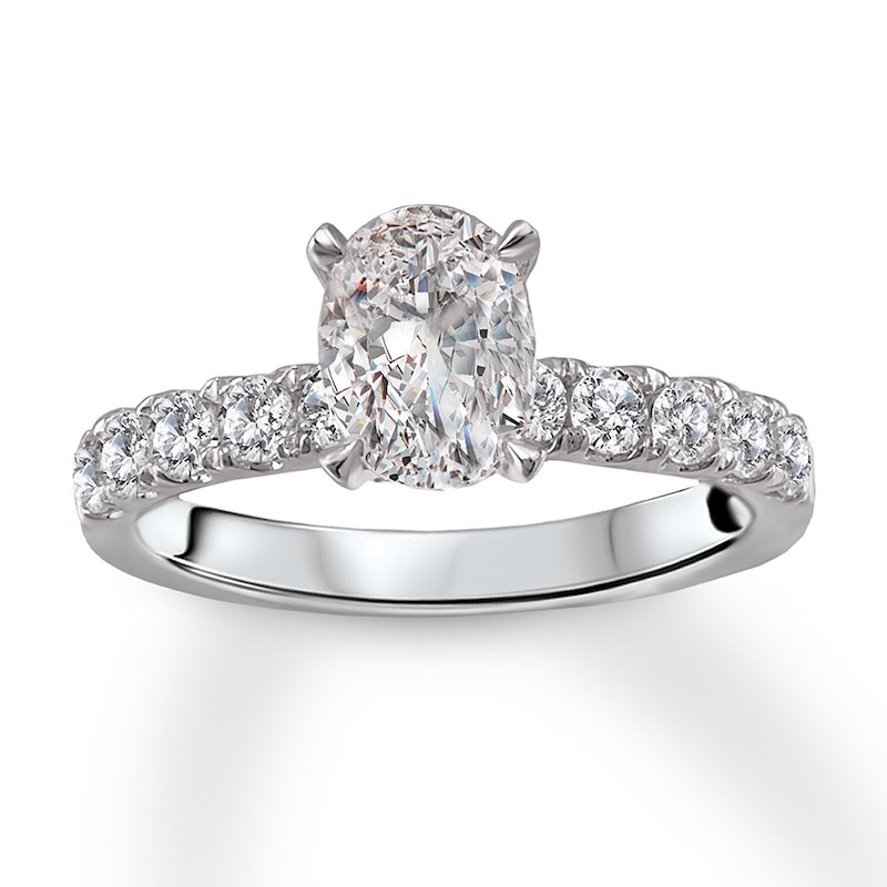 Main Image 4 of Previously Owned Diamond Engagement Ring Setting 5/8 ct tw Round 14K White Gold