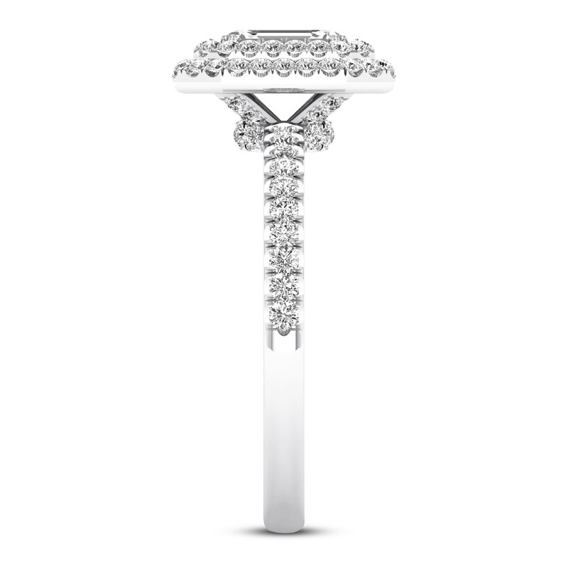 Main Image 2 of Previously Owned Diamond Engagement Ring 3/4 ct tw Emerald-cut 14K White Gold