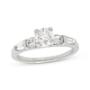 Thumbnail Image 1 of Previously Owned Diamond Engagement Ring 1-1/3 ct tw Round/Baguette Platinum