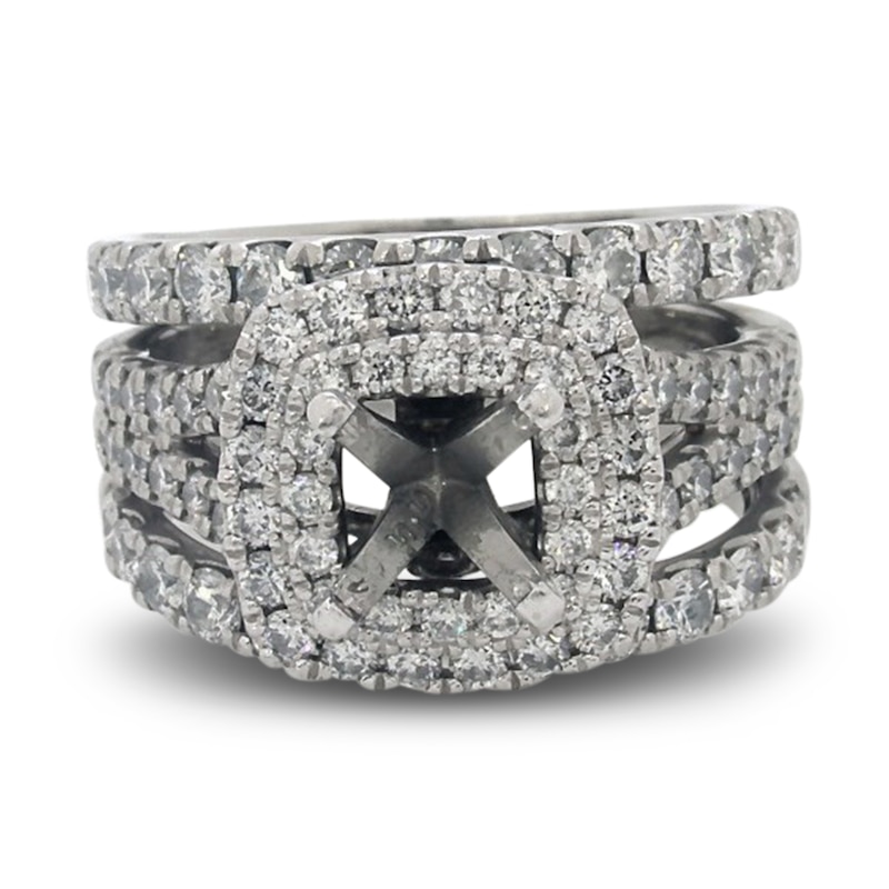 Main Image 1 of Previously Owned Diamond Bridal Set Setting 1-7/8 ct tw Round Platinum