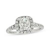 Thumbnail Image 1 of Previously Owned Diamond Engagement Ring 1-1/4 ct tw Cushion/Round 14K White Gold