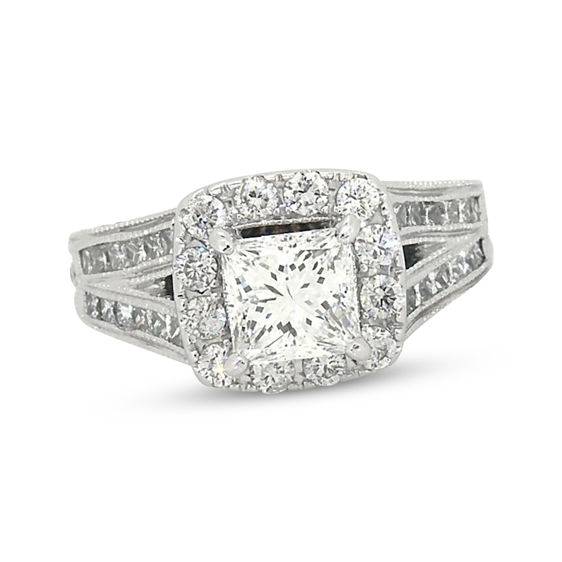 Main Image 1 of Previously Owned Diamond Engagement Ring 2-1/3 ct tw Round 14K White Gold