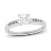 Thumbnail Image 1 of Previously Owned Diamond Engagement Ring 3/4 ct tw Radiant/Round 14K White Gold