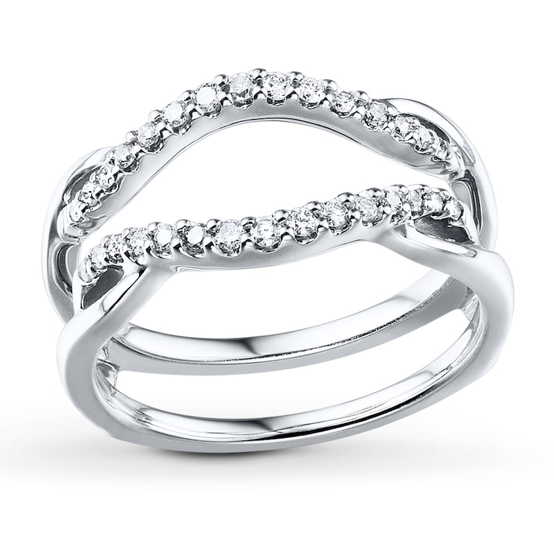 Main Image 1 of Previously Owned Diamond Enhancer Ring 1/5 ct tw Round-cut 14K White Gold