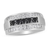 Thumbnail Image 1 of Previously Owned Men's Black Diamond Ring 1 ct tw Round 10K White Gold