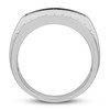 Thumbnail Image 3 of Previously Owned Men's Black Diamond Ring 1 ct tw Round 10K White Gold