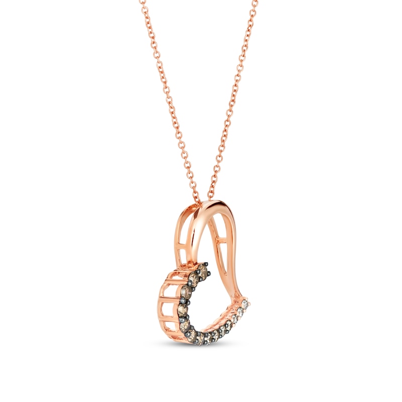 Main Image 2 of Previously Owned Le Vian Chocolate Ombre Necklace 1/2 ct tw Diamonds 14K Strawberry Gold