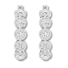 Thumbnail Image 3 of Previously Owned Diamond Hoop Earrings 2 Carats tw Round 14K White Gold