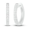 Thumbnail Image 1 of Previously Owned Diamond Hoop Earrings 1/4 ct tw Round 10K White Gold