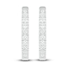 Thumbnail Image 2 of Previously Owned Diamond Hoop Earrings 1/4 ct tw Round 10K White Gold