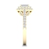 Thumbnail Image 3 of Previously Owned Diamond Ring 1 ct tw Emerald/Round-cut 14K Yellow Gold