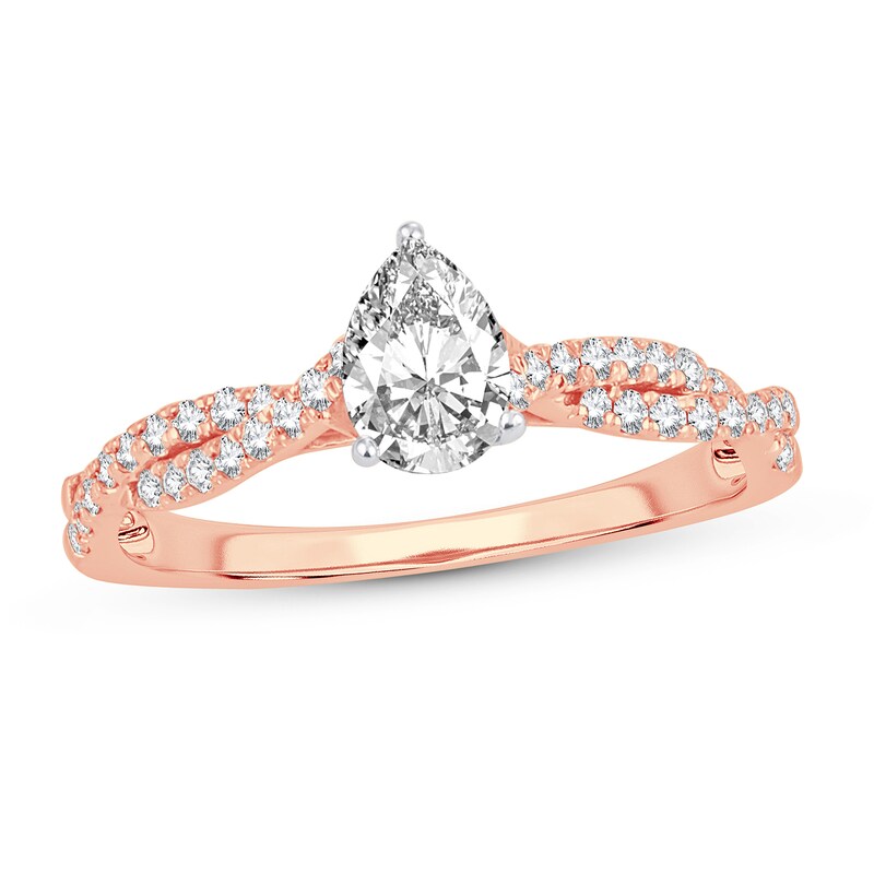 Main Image 1 of Previously Owned Diamond Ring 3/4 ct tw Pear-shaped 14K Rose Gold