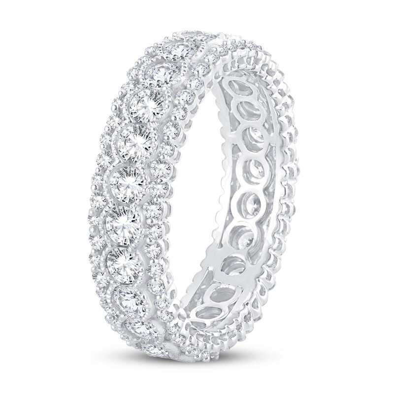 Main Image 2 of Previously Owned Diamond Eternity Band 2 ct tw Round 14K White Gold