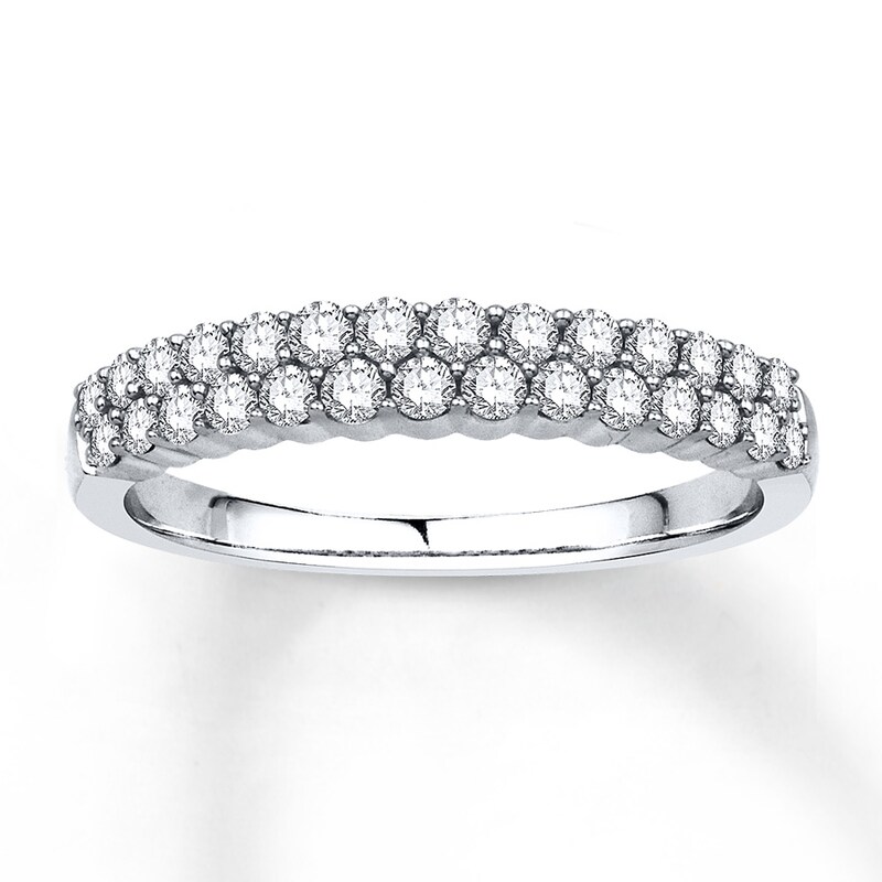 Main Image 1 of Previously Owned Diamond Anniversary Band 1/2 ct tw Round-cut 14K White Gold