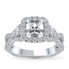 Thumbnail Image 1 of Previously Owned Diamond Engagement Ring Setting 1 ct tw Pear/Round 18K White Gold