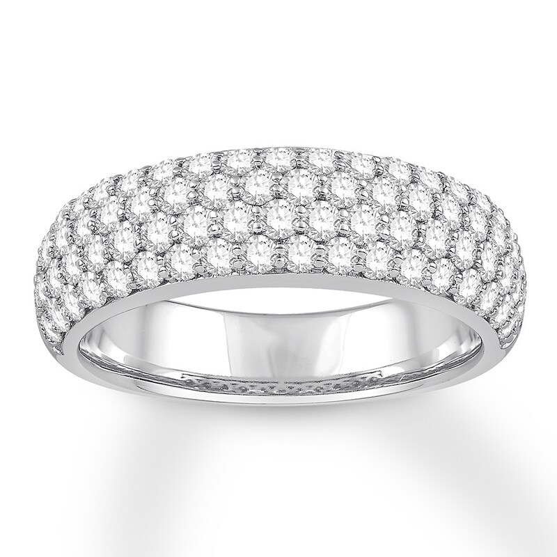 Main Image 1 of Previously Owned Colorless Diamond Anniversary Ring 1-1/2 ct tw 14K White Gold