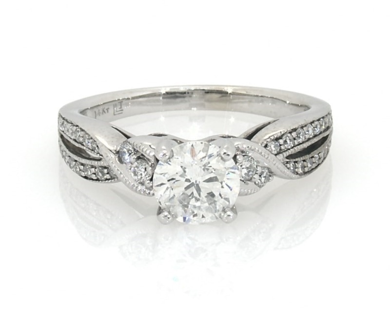 Main Image 1 of Previously Owned Diamond Engagement Ring 1 ct tw 14K White Gold