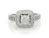 Thumbnail Image 1 of Previously Owned Cushion & Round-Cut Diamond Wedding Ring 1-7/8 ct tw 18K White Gold