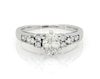 Thumbnail Image 1 of Previously Owned Oval & Round-Cut Diamond Engagement Ring 7/8 ct tw 14K White Gold
