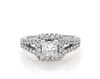 Thumbnail Image 1 of Previously Owned Princess & Round-Cut Diamond Engagement Ring 1-1/5 ct tw 14K White Gold