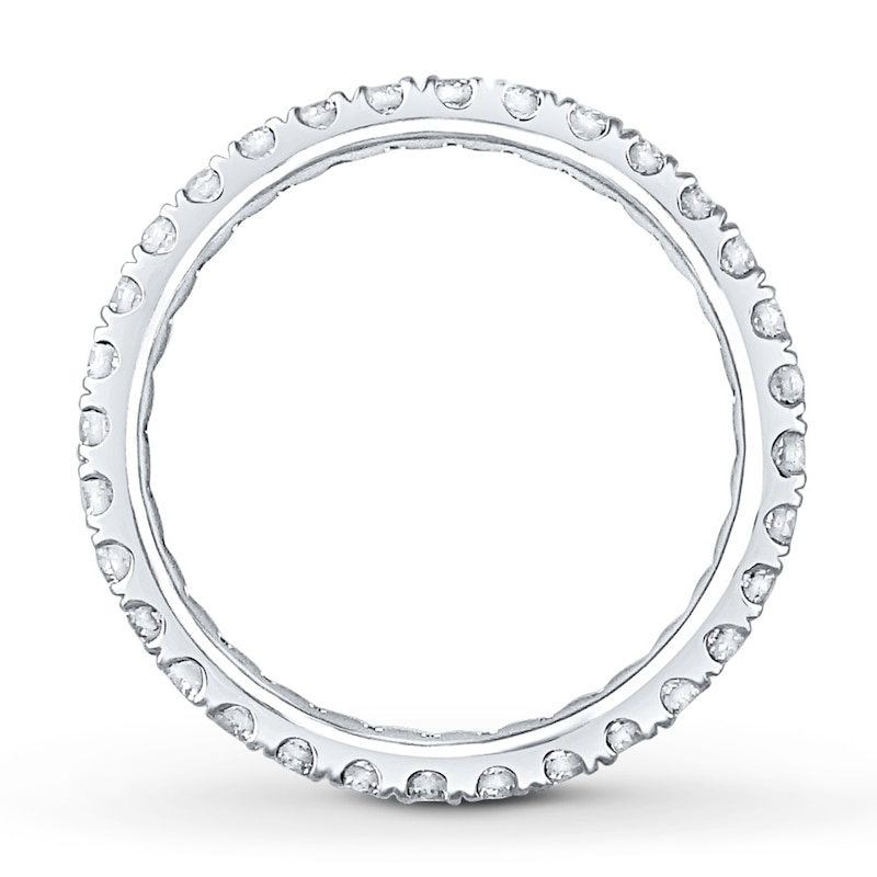 Main Image 2 of Previously Owned Diamond Eternity Band 1 ct tw Round-cut 14K White Gold