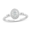 Thumbnail Image 1 of Previously Owned Diamond Promise Ring 1/6 ct tw Oval/Round/Baguette 10K White Gold