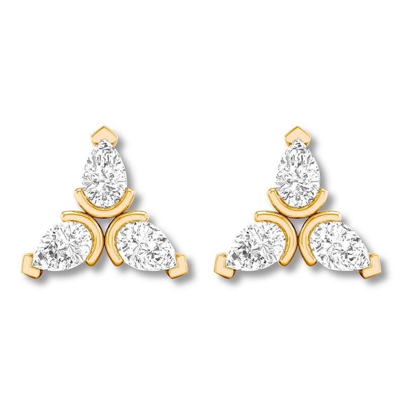 Main Image 1 of Previously Owned Diamond Earrings 1/2 ct tw Pear-shaped 14K Yellow Gold