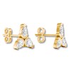 Thumbnail Image 3 of Previously Owned Diamond Earrings 1/2 ct tw Pear-shaped 14K Yellow Gold