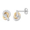 Thumbnail Image 1 of Previously Owned Diamond Knot Earrings 1/2 ct tw Round-cut 10K Two-Tone Gold
