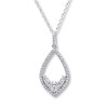 Thumbnail Image 1 of Previously Owned Diamond Necklace 1-1/2 ct tw Round 14K White Gold